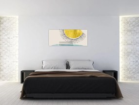 Kép - Absztrakt festmény a strandról N⁰2 (120x50 cm)