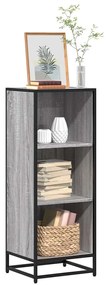 szürke sonoma színű szerelt fa könyvszekrény 40x35x107,5 cm