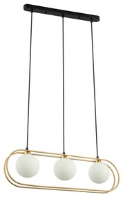 ITALUX PND-53423-3-GD GROSETTA Modern Függesztett Lámpa Fekete, Arany G9 IP20