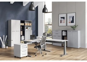 Antracitszürke könyvespolc 80x120 cm Agenda – Germania