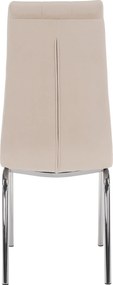 Étkezőszék, bézs Dulux Velvet szövet/króm, GERDA NEW