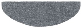 30 db öntapadós lépcsőszőnyeg, 65 x 21 x 4 cm, világosszürke, nagy félkör alakú