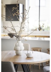 Natúr színű kerek bővíthető étkezőasztal tölgyfa dekorral ø 135 cm Maddock – Rowico