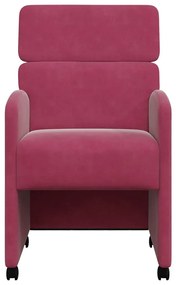 Kerekes Étkező Székek 2 pcs bordó 58 x 65 x 98 cm Bársony