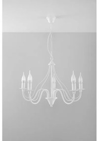 Csillár láncon MINERWA 5 5xE14/40W/230V fehér