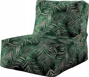 Dekoria Puff- fotel levelek zöld alapon