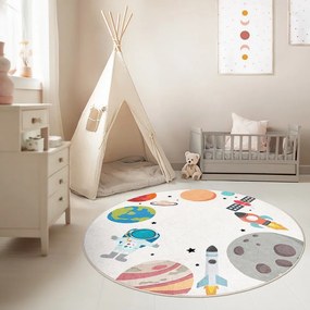 Mosható gyerek játszószőnyeg ø100 cm Space Trip – Mila Home