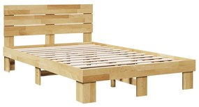 ágykeret fejtámlával matrac nélkül 120x190 cm tömör fa tölgyfa