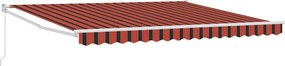 vidaXL Napernyő Piros és Fekete 350 x 250 x 165 cm Poliészter