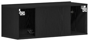 TV faliszekrények (2 db) - Fekete tölgy, 80x30x30 cm, MDF-ből készült