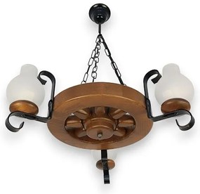 Brilagi - Csillár láncon ROATA 3xE14/40W/230V bükkfa/dió