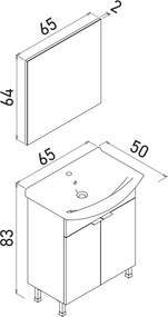 Purus mosdószekrény, 65 cm – TR785PNC1703