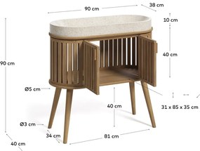 Rokia teakfa mosdókagylós szekrény - Kave Home