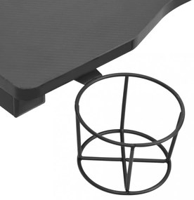 fekete Y-lábú LED-es gamer asztal 110 x 60 x 75 cm