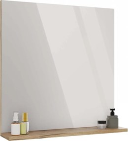 Fürdőszobai Tükör Tigo Polccal 60x61,5 CM Evoke Tölgy Előszoba Fürdőszoba