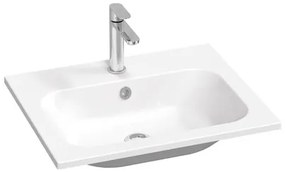 Ravak Chrome Slim mosdó 60x49 cm, középen elhelyezett csaptelepnyílással XJG01160001