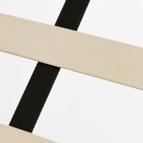 Szürke kárpitozott ágyneműtartós franciaágy ágyráccsal 180x200 cm Nahiri – Kave Home