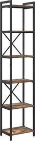 vidaXL Könyvespolc Füstölt tölgy 40 x 30 x 189,5 cm Faanyag