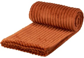 Stripes Terracotta takaró, 130 x 160 cm