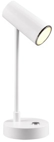 Fehér LED szabályozható asztali lámpa (magasság 28 cm) Lenny – Trio