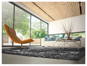 Antracitszürke szőnyeg 140x200 cm Aloe Liso – Universal