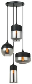ITALUX MDM-4364-4-BK-SG MOLINA Többágú Függesztett Lámpa Fekete E27 IP20