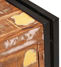 Széf fiókkal Barna 66 x 33 x 70 cm tömör újrahasznosított fa