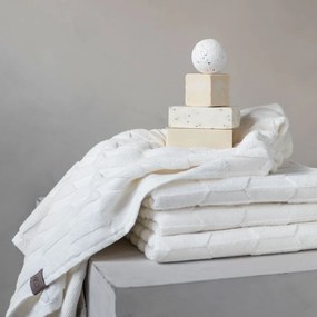 Krémszínű pamut törölköző szett 2 db-os 35x55 cm Geo – Mette Ditmer Denmark