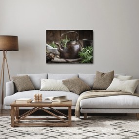 Kép - Teáskanna rozmaringgal (70x50 cm)