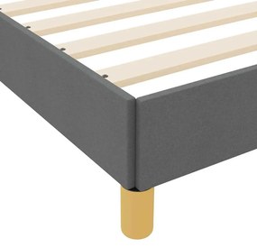 Boxrugós ágy Sötétszürke és Barna 200 x 200 cm
