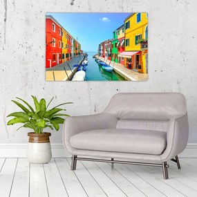 Kép - Burano sziget, Velence, Olaszország (90x60 cm)