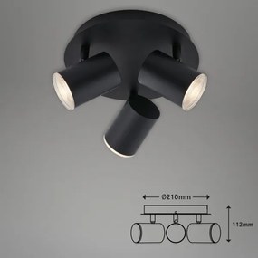 Briloner&nbsp;10476229 - Fürdőszobai spotlámpa 3xGU10/5W/230V IP44 fekete