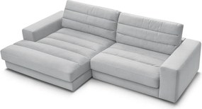 Világosszürke bársony sarokkanapé (bal oldali-heverő résszel) Sierra – Bobochic Paris