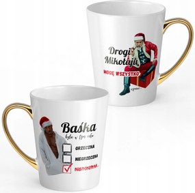 Latte bögre Arany Vicces Karácsonyi Ajándék Barátnőnek