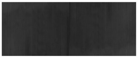 négyszögletű szürke bambusz szőnyeg 80 x 200 cm