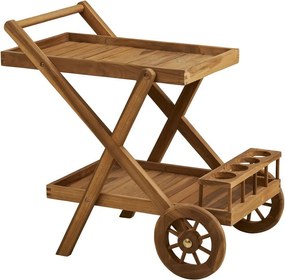 Tömörfa gurulós zsúrkocsi 50x86 cm Pasaku – House Nordic