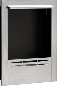 HOMCOM Beépített Bioetanol Kandalló, 0.9L Kapacitású Etanol Kandalló, Kb. 3.3 Órás Égési Idő, Rozsdamentes Acél és Edzett Üveg Bioetanol Kályha, 48 x