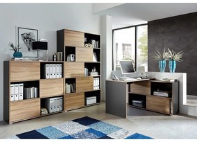 Íróasztal tölgyfa dekorral 120x120 cm Slide - Germania