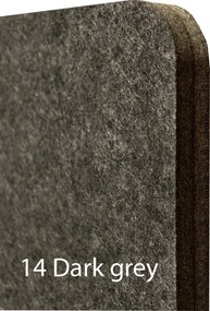 Bilnora Irodai térelválasztó paraván 160x60x2,5cm. Silver színben. Kárpit nélkül - 14 Dark Grey