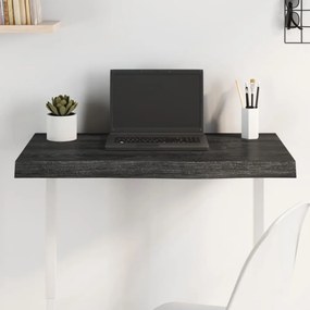 sötétbarna kezelt tömör tölgyfa asztallap 80x50x(2-6) cm