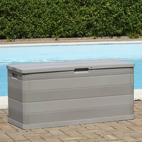 Szürke Kerti Tárolóláda 117 X 45 X 56 Cm