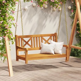 vidaXL Kerti hinta pad Barna 119 x 35 x 47 cm Tömör akácfa