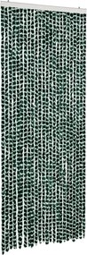 vidaXL zöld és fehér zsenília rovarfüggöny 100 x 230 cm