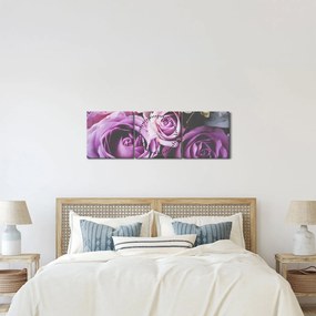 Kép - Rózsák (órával) (90x30 cm)