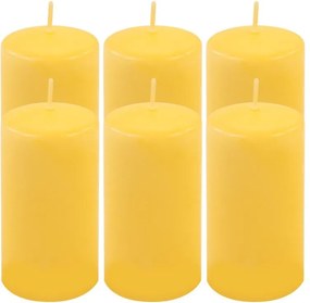 Gyertya készlet 11,5 cm Ø 6 cm 6 db sárga