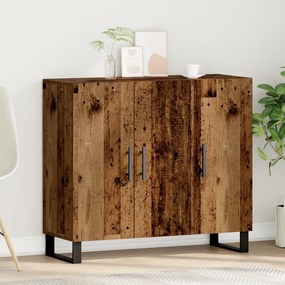 3 ajtós komód Régi fa 90x34x80 cm Mérnöki fa