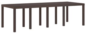 vidaXL Kerti Asztal Barna 250 x 100 x 73 cm polirattan