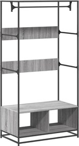 vidaXL szürke sonoma színű szerelt fa ruhásszekrény 90 x 50 x 180 cm