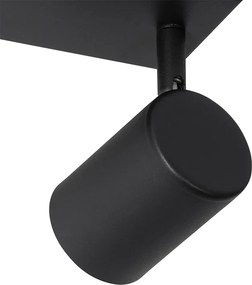 Modern mennyezeti lámpa fekete 2-lámpás állítható téglalap alakú - Jeana