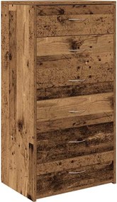 vidaXL tálalószekrény 6 fiókkal régi fa 50x34x96 cm műszaki fa